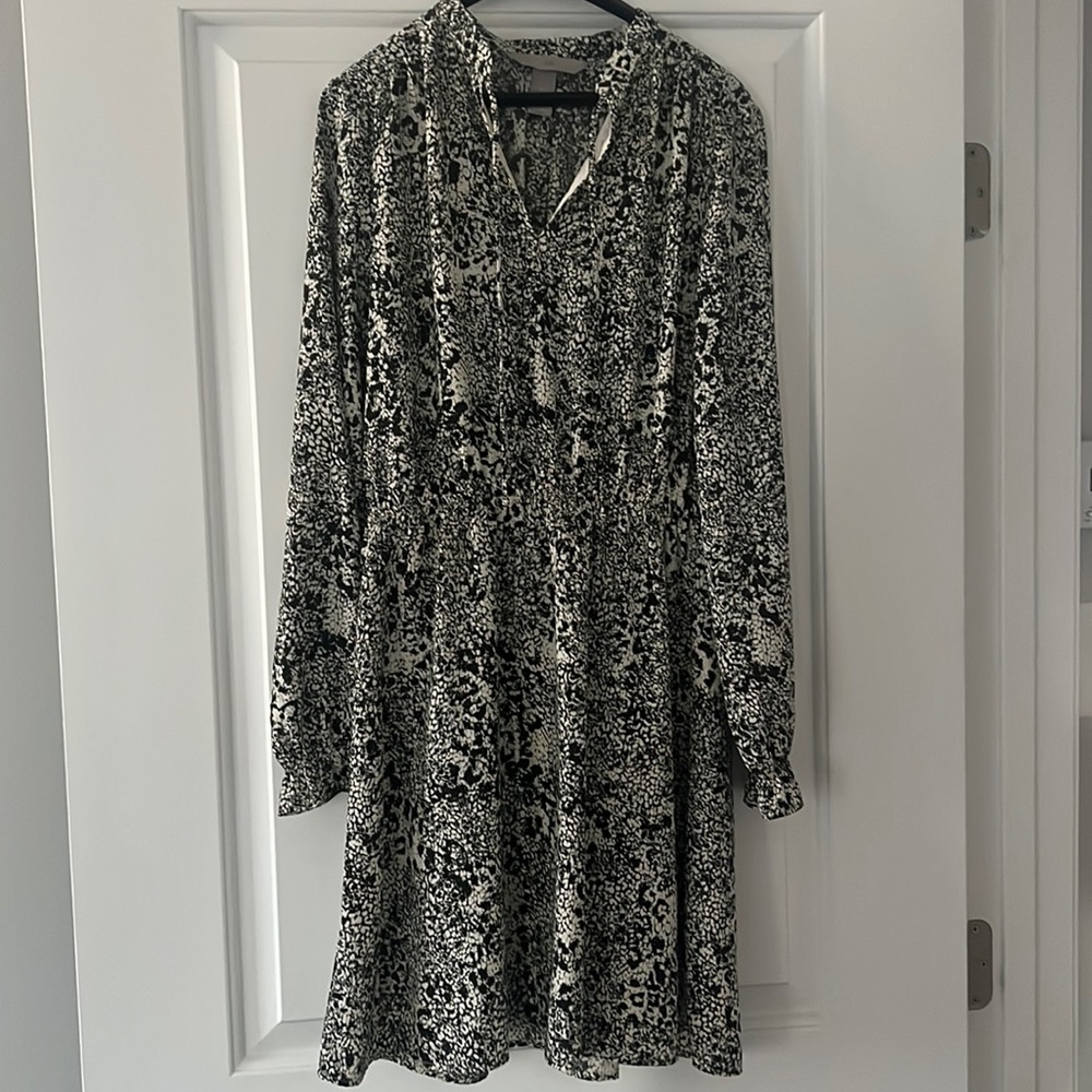 H&M snake print silk dress